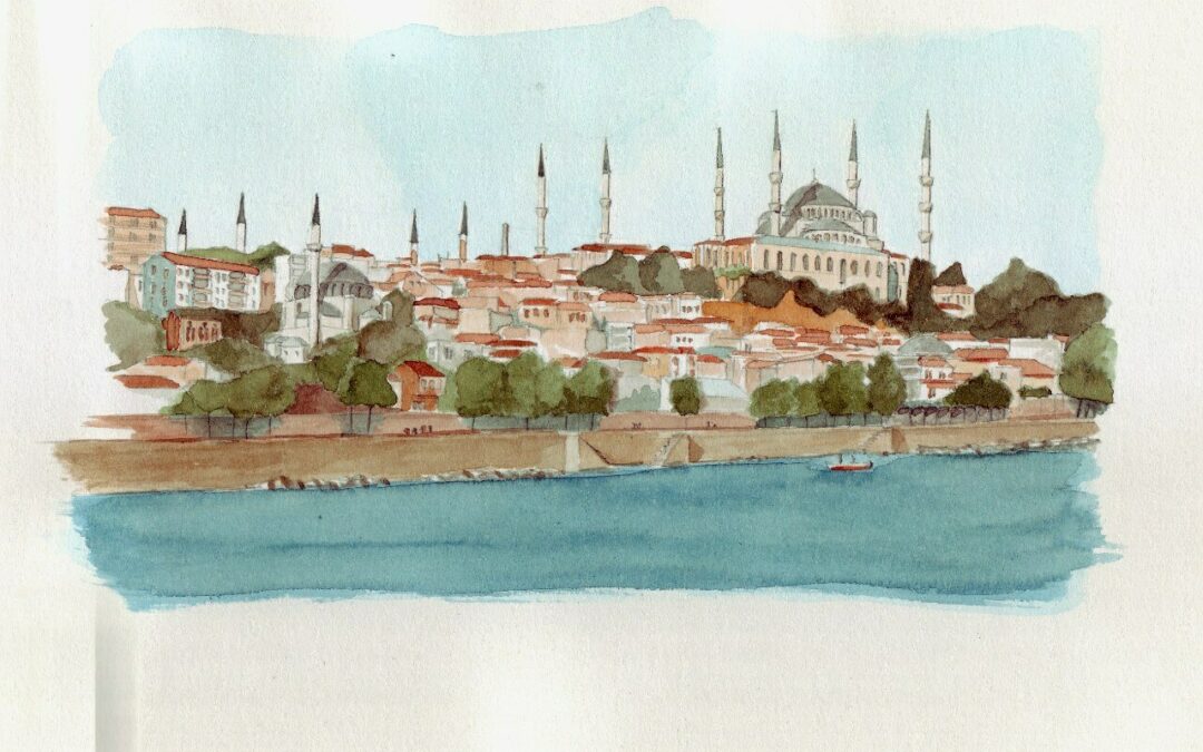 Istanbul-Sultan-Ahmed-Camii-vanaf-Marmara-Zee-1995