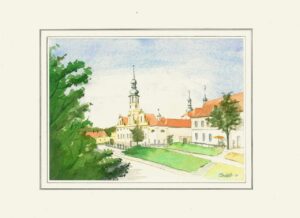 Aquarel 1997 Praag Loreto Heiligdom