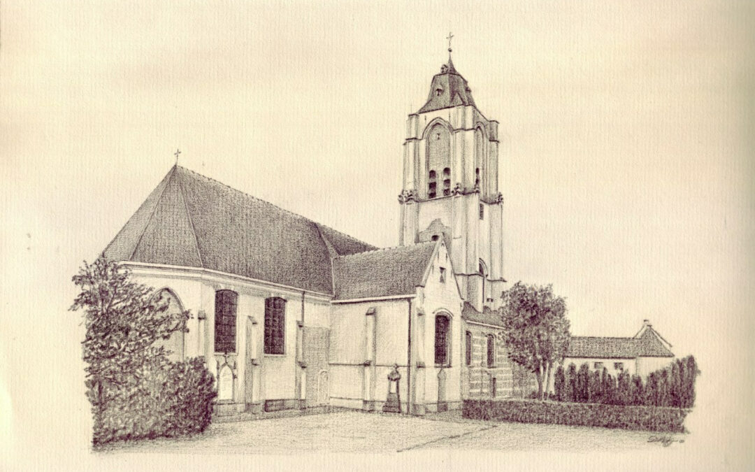 potlood-cansonpapier-2000-Verrebroek-St-Laurentiuskerk