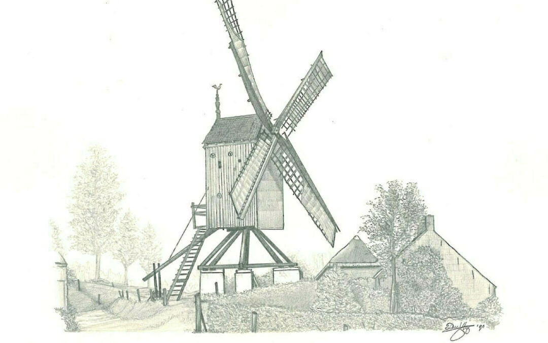 potloodtekening-1990-Duivenhoek-molen-voor-1927