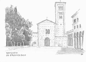 potloodtekening 2000 Ravenna San Francesco