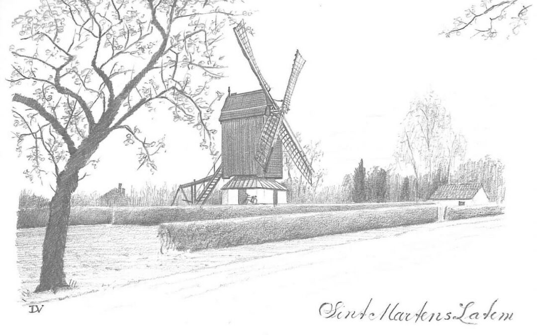 potloodtekening-2000-St-Martens-Latem-molen